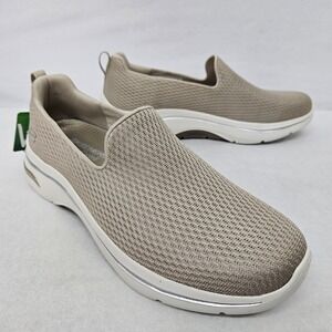 Skechers Go Walk Arch Fit 2.0 - Saida Slip On Shoes 125313 Taupe Women's Size 10